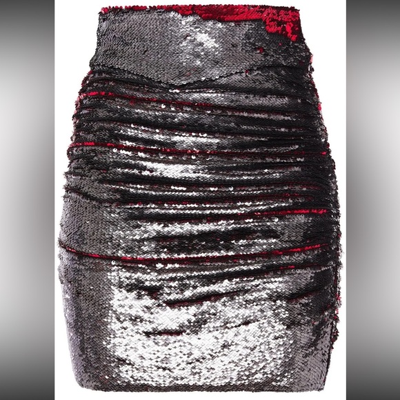 IRO Dreaming Ruched Sequin Embellishments Mini Skirt - Picture 4 of 7